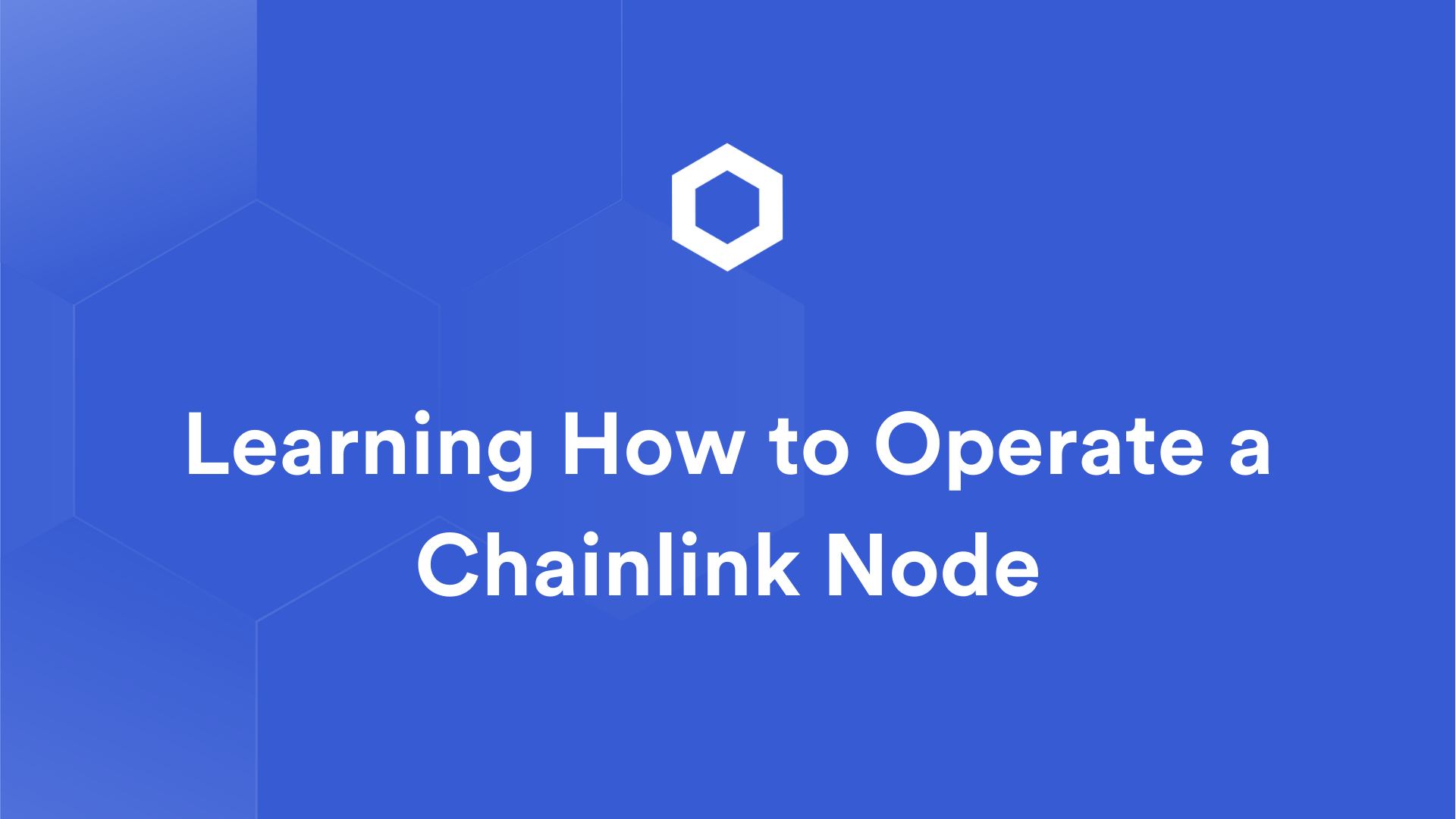 Running a Chainlink Node for the First Time
