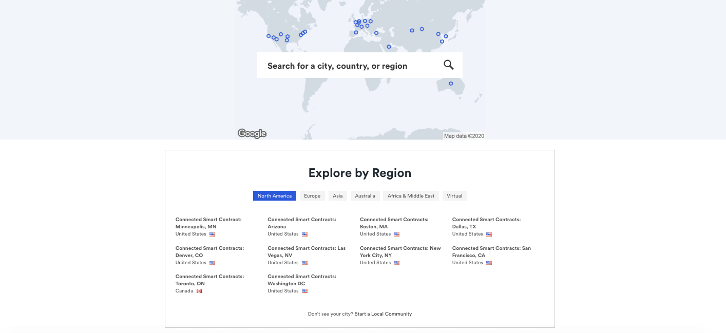 A diagram showing worldwide openings for Chainlink Community Advocates. 