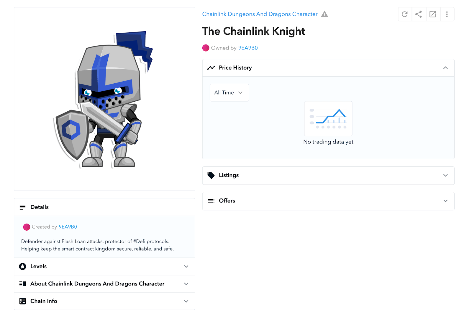 Chainlink Knight from OpenSea