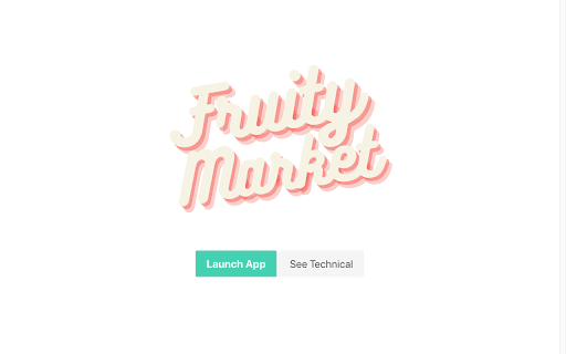 The Fruity Market App Launch Screen