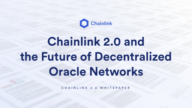 A banner showing Chainlink 2.0 and the Future of Decentralized Oracle Networks