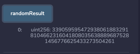 An image showing the returned random number