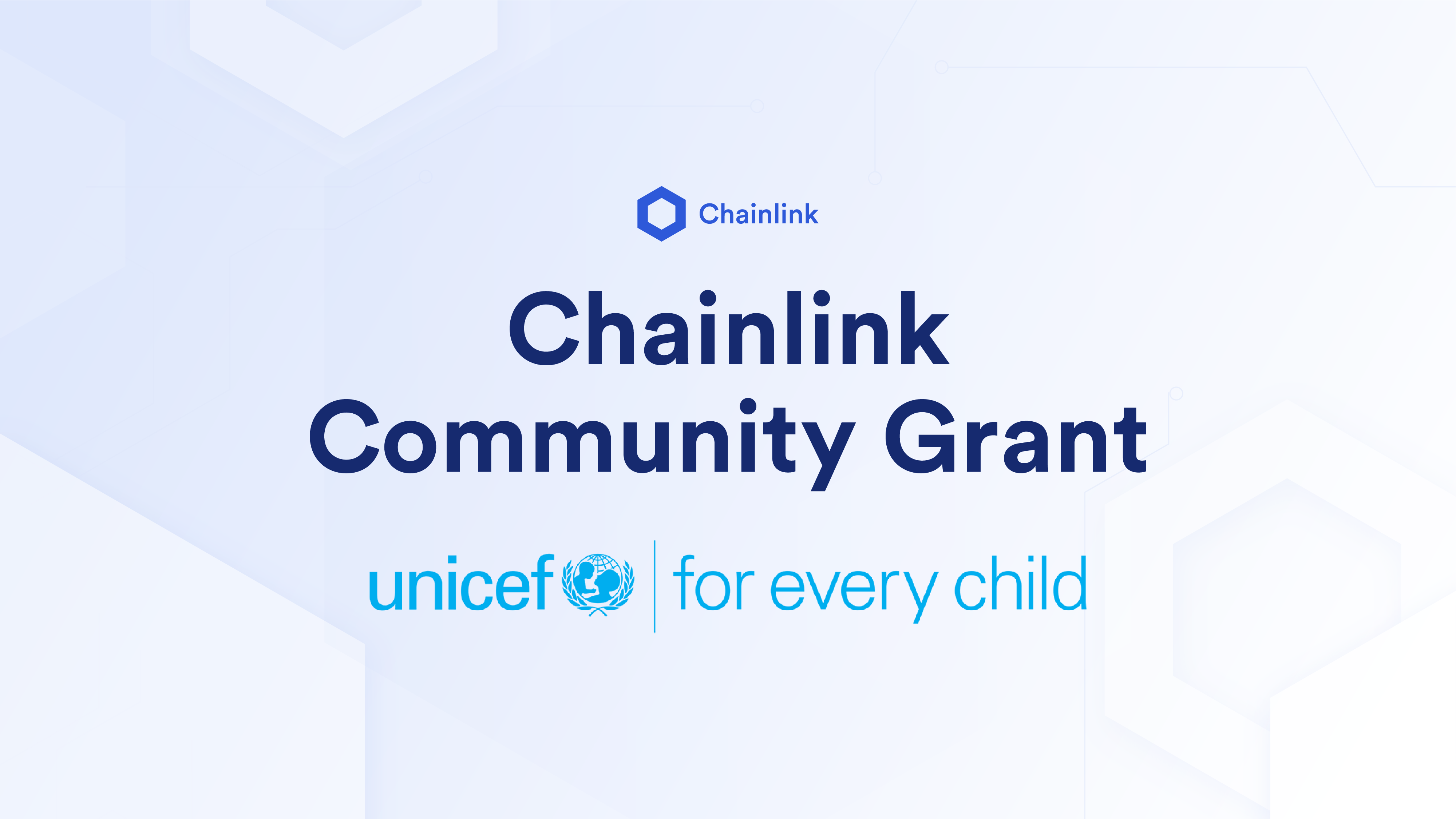 Chainlink Partners with UNICEF Innovation Fund to Support  Blockchain-Enabled Applications in Emerging Markets