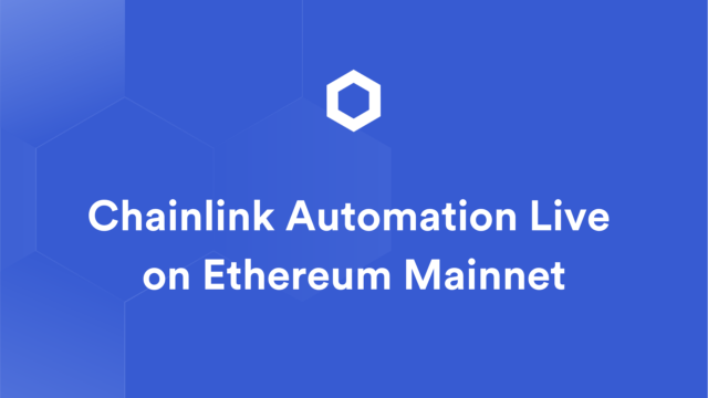 Banner titled Chainlink Automation Live on Ethereum Mainnet