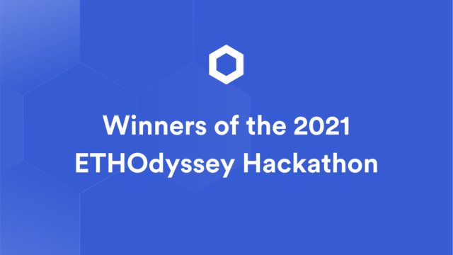 Header image with text: Winners of the 2021 ETHOdyssey Hackathon