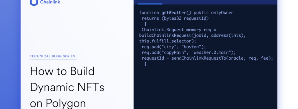 A banner entitled How to Build Dynamic NFTs on Polygon".