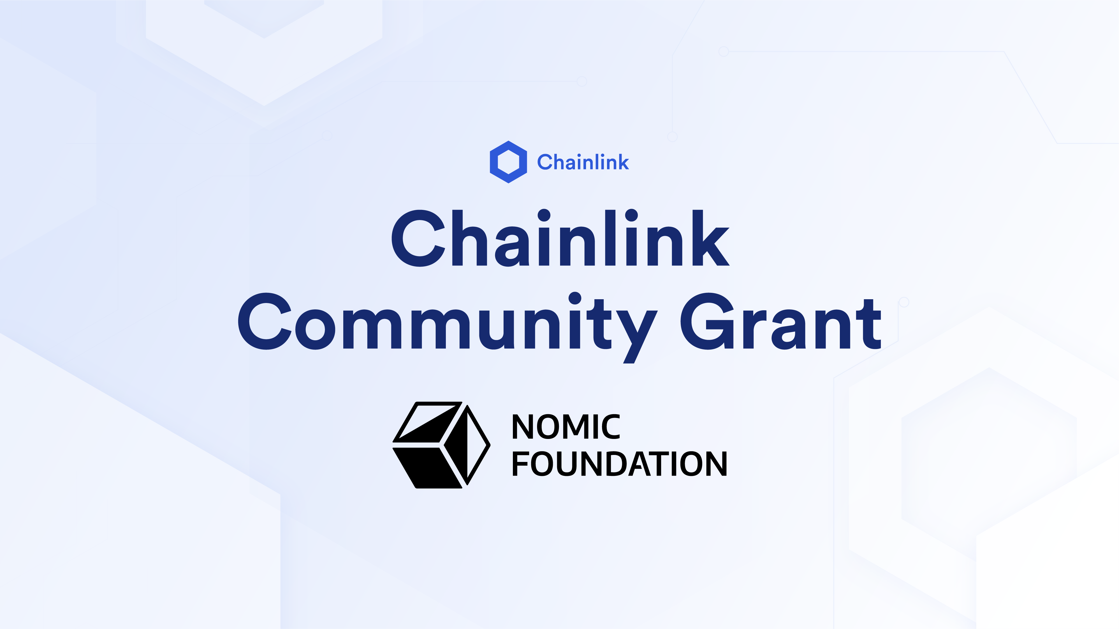 Nomic Foundation Receives Chainlink Grant To Expand Ethereum Development  Tooling Ecosystem | Chainlink Blog