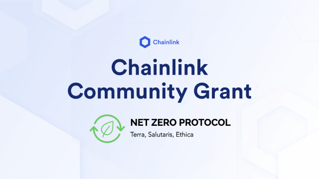 Banner titled Chainlink Community Grant NetZero
