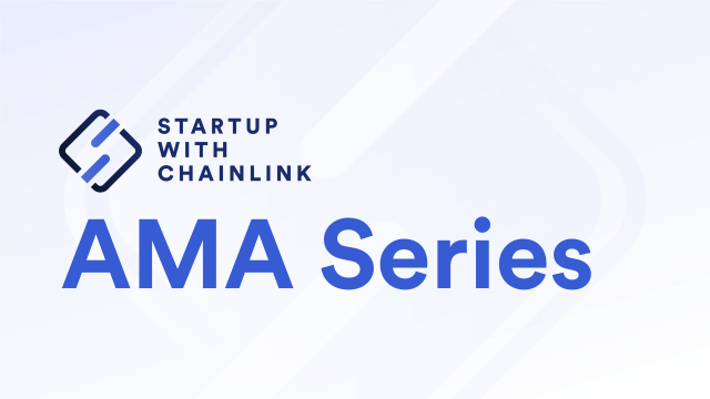 Banner titled Startup With Chainlink AMA Series.