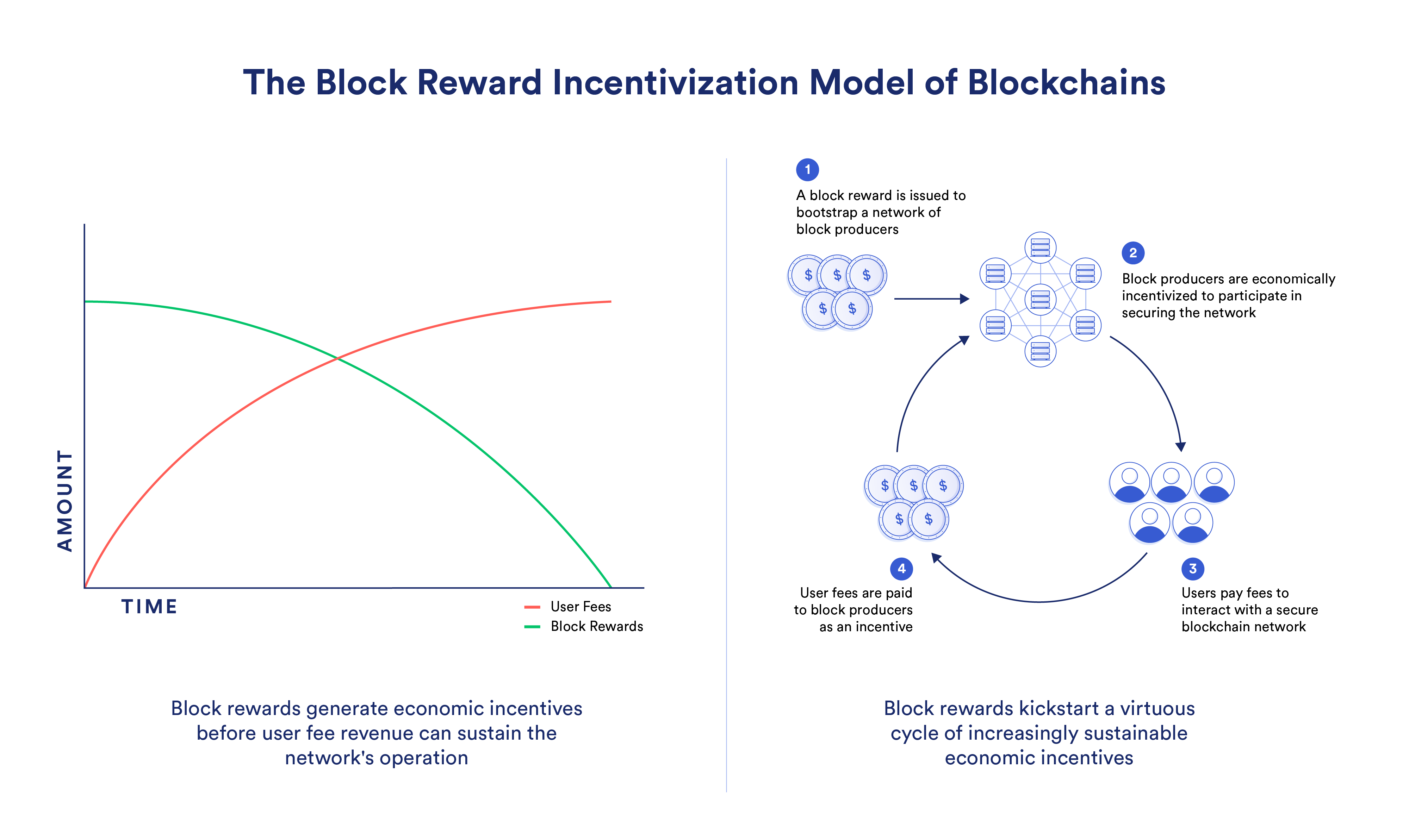 Block Reward Incentivization Model of Blockchains
