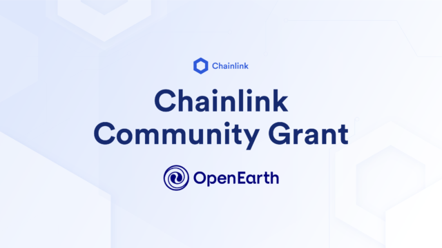Banner titled Chainlink Community Grant - Open Earth