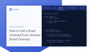 Banner titled How to Call a Smart Contract From Another Smart Contract