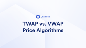Banner titled TWAP vs. VWAP Price Algorithms