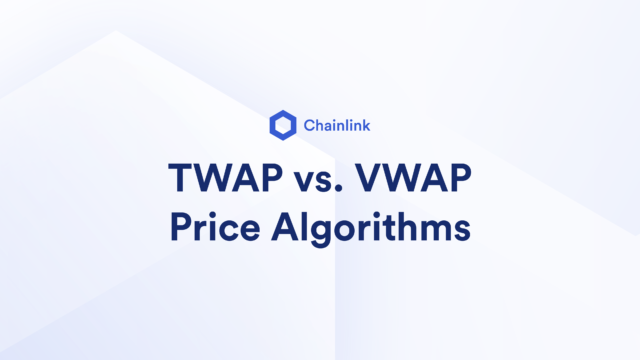 Banner titled TWAP vs. VWAP Price Algorithms