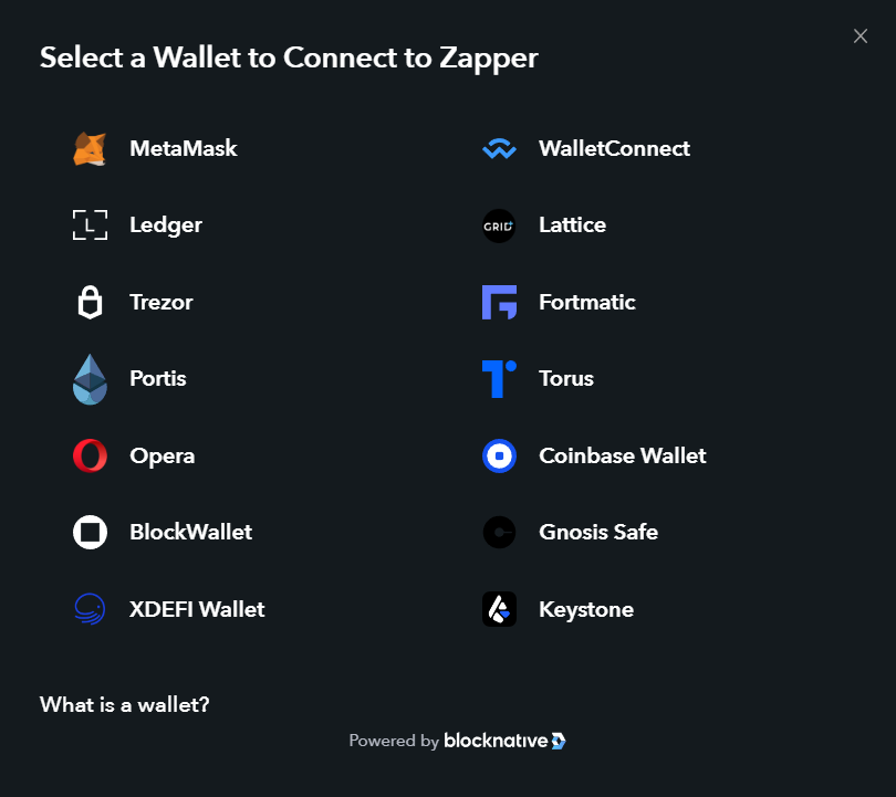 Web3 connect wallet page