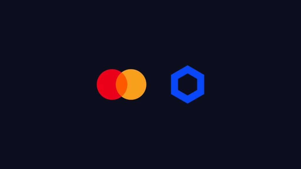 Banner with Mastercard and Chainlink logos