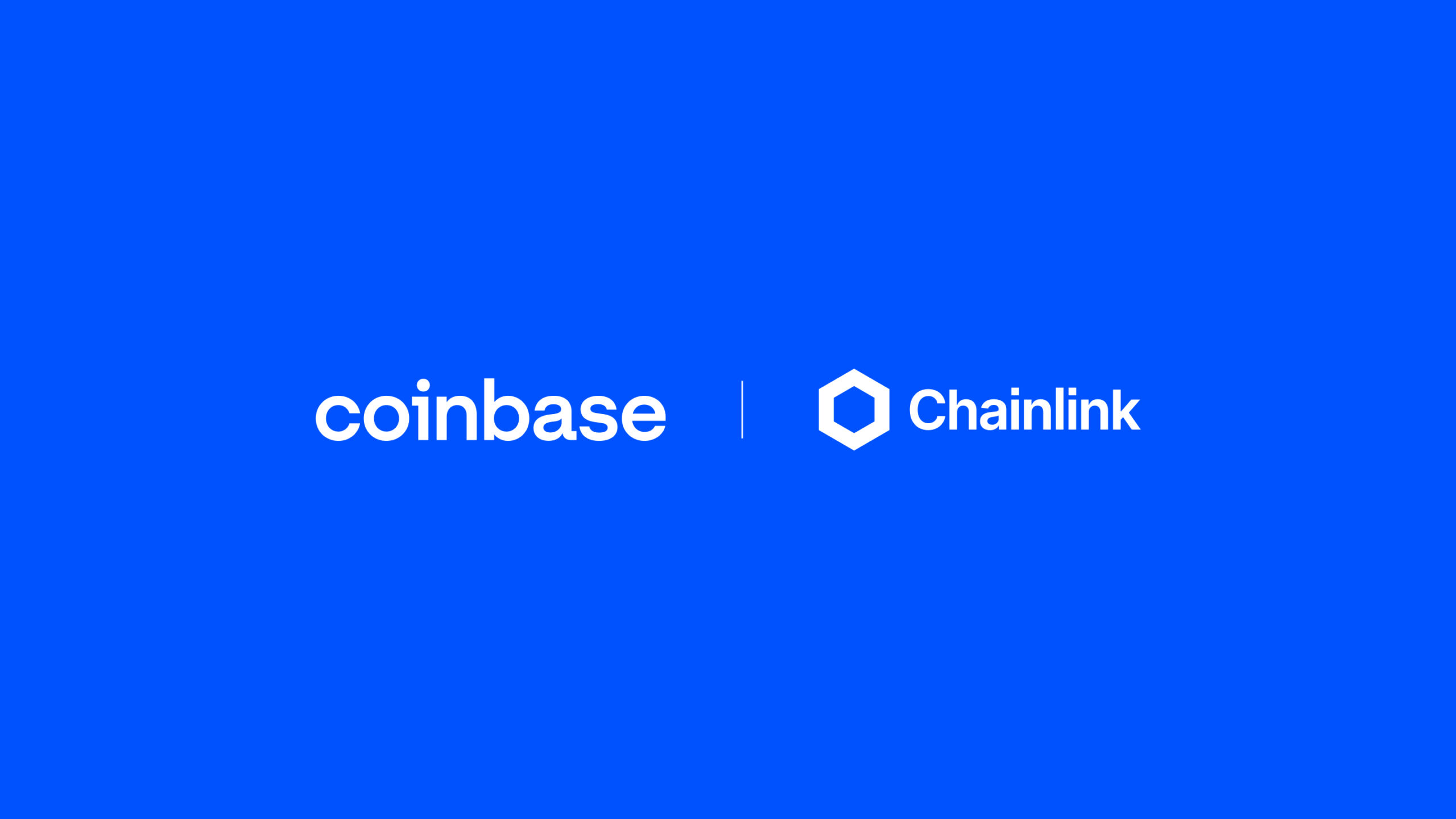 Coinbase + Chainlink Partner Logo