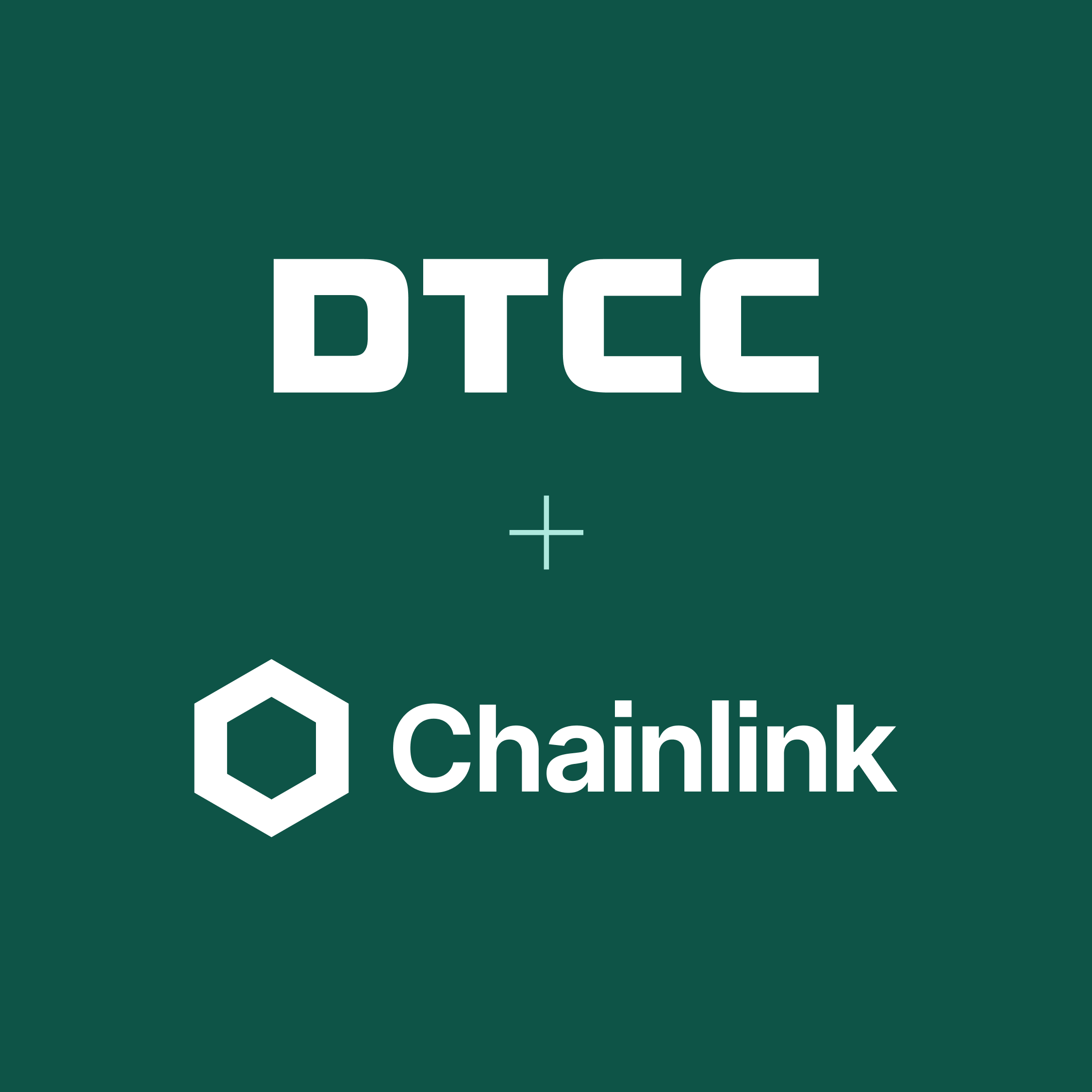 DTCC and Chainlink announcement banner