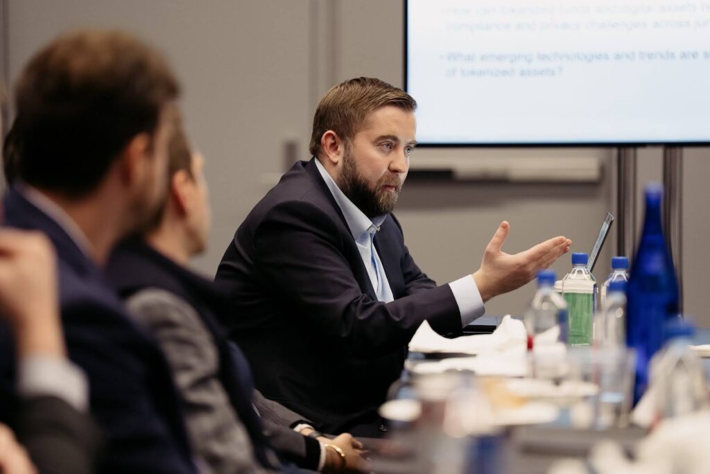 Photo of Chainlink Co-Founder Sergey Nazarov at the Chainlink roundtable in New York.